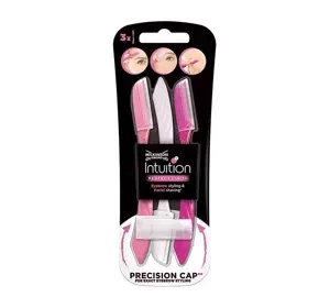 WILKINSON SWORD INTUITION PERFECT FINISH DISPOSABLE EYEBROW AND FACE TRIMMERS 3 PIECES