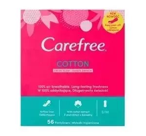 CAREFREE COTTON FRESH SCENT PANTY LINERS 56 PCS