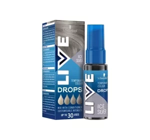 SCHWARZKOPF LIVE DROPS TEMPORARY HAIR COLOUR ICY SILVER 30ML