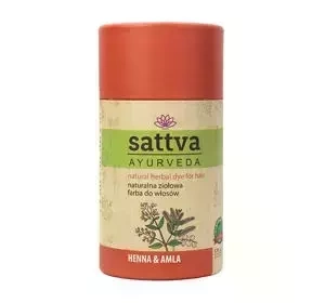 SATTVA AYURVEDA HENNA NATURAL HERBAL HAIR DYE COLOUR HENNA WITH AMLA 150G