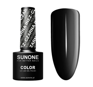 SUNONE COLOUR UV/LED GEL POLISH BLACK INEZ 5ML